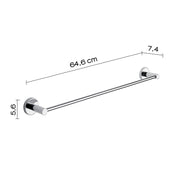 Porta asciugamani 60 cm in Acciaio Inox e Cromall Gedy serie Felce - Cromato by CeramicStore | Lo specialista del tuo bagno