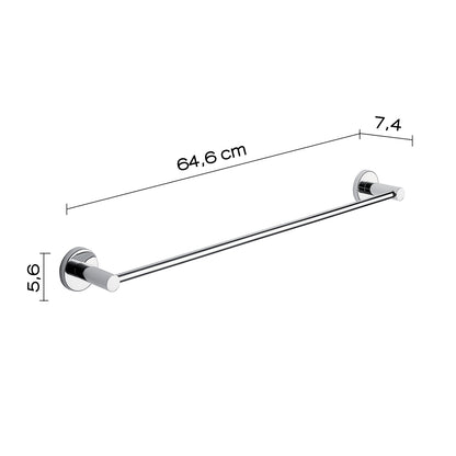Porta asciugamani 60 cm in Acciaio Inox e Cromall Gedy serie Felce - Cromato by CeramicStore | Lo specialista del tuo bagno