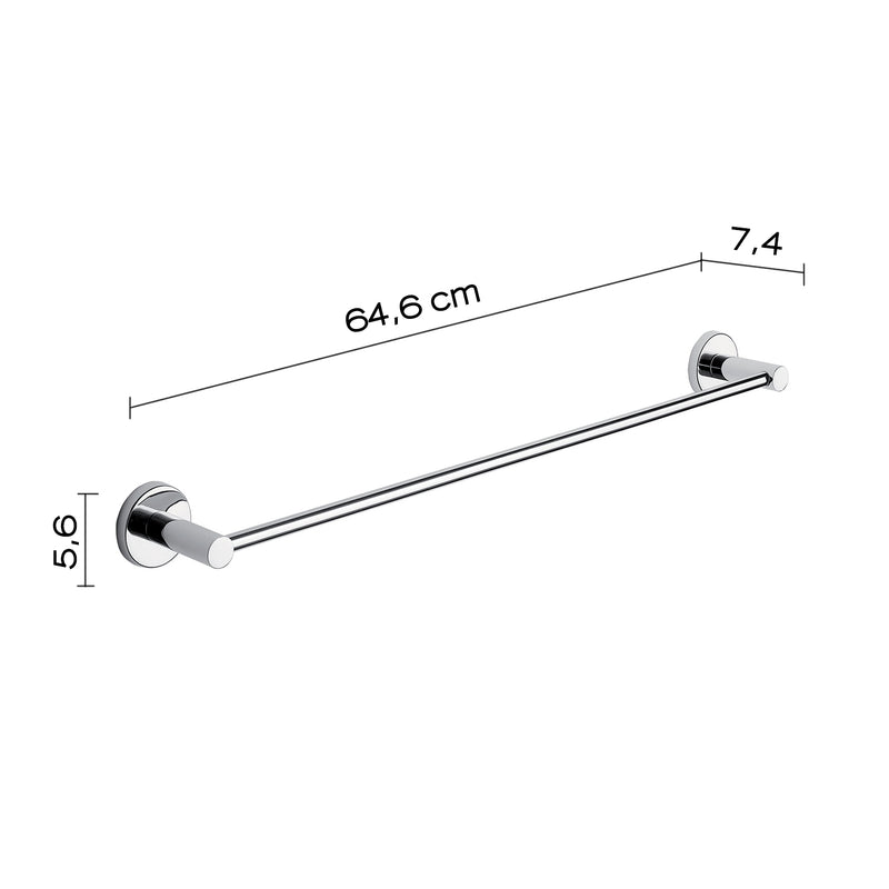 Porta asciugamani 60 cm in Acciaio Inox e Cromall Gedy serie Felce - Cromato by CeramicStore | Lo specialista del tuo bagno