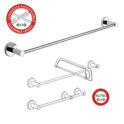 Porta asciugamani 60 cm in Acciaio Inox e Cromall Gedy serie Felce - Cromato by CeramicStore | Lo specialista del tuo bagno
