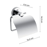 Porta carta igienica coperto in Acciaio Inox e Cromall Gedy serie Felce - Cromato
