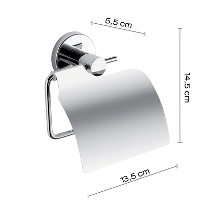 Porta carta igienica coperto in Acciaio Inox e Cromall Gedy serie Felce - Cromato