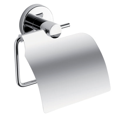 Porta carta igienica coperto in Acciaio Inox e Cromall Gedy serie Felce - Cromato