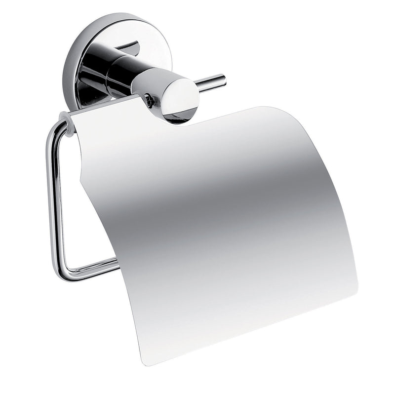 Porta carta igienica coperto in Acciaio Inox e Cromall Gedy serie Felce - Cromato