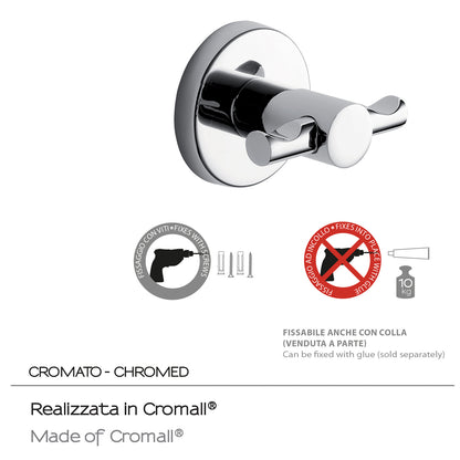 Appendiabiti doppio in Acciaio Inox e Cromall Gedy serie Felce - Cromato by CeramicStore | Lo specialista del tuo bagno