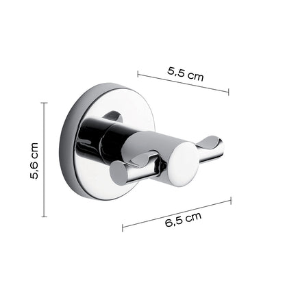 Appendiabiti doppio in Acciaio Inox e Cromall Gedy serie Felce - Cromato by CeramicStore | Lo specialista del tuo bagno