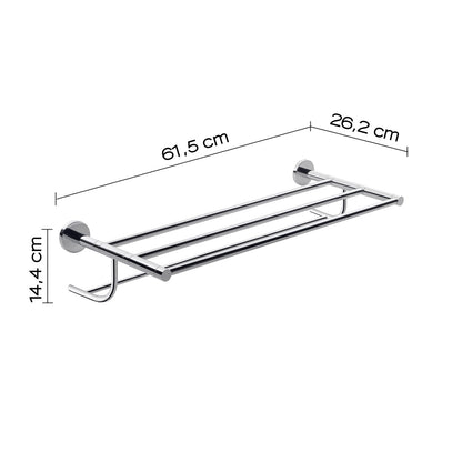 Gedy Felce Mensola Porta Asciugamani Doppia - Cromall by CeramicStore | Lo specialista del tuo bagno