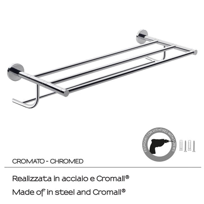 Gedy Felce Mensola Porta Asciugamani Doppia - Cromall by CeramicStore | Lo specialista del tuo bagno