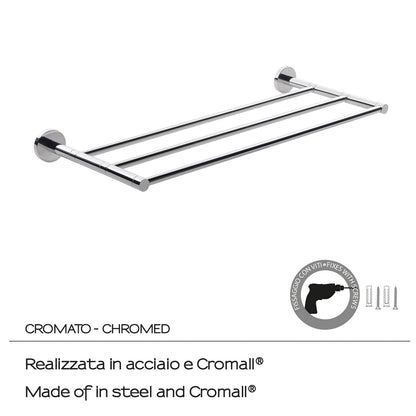 Gedy Felce Mensola Portasciugamani - Inox Cromall by CeramicStore | Lo specialista del tuo bagno