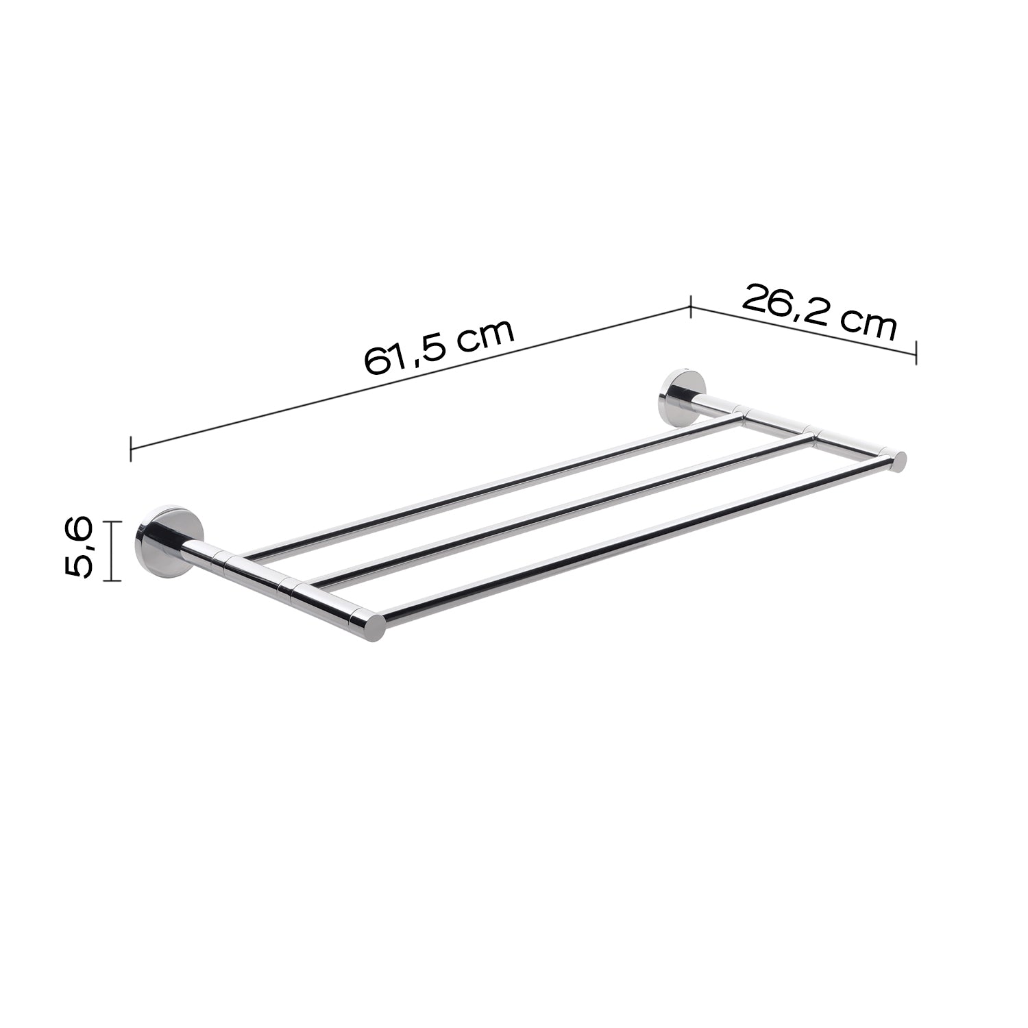 Gedy Felce Mensola Portasciugamani - Inox Cromall by CeramicStore | Lo specialista del tuo bagno