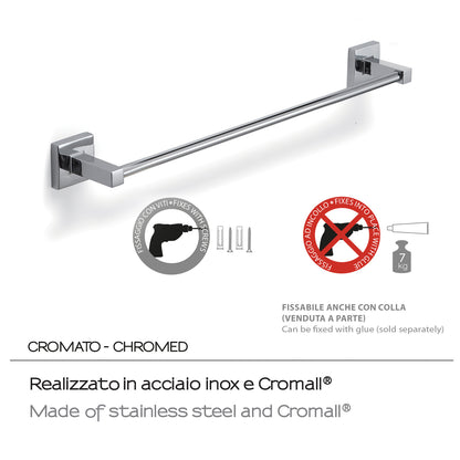 Porta asciugamani 45 cm a muro di Gedy serie Olimpo - Cromato by CeramicStore | Lo specialista del tuo bagno