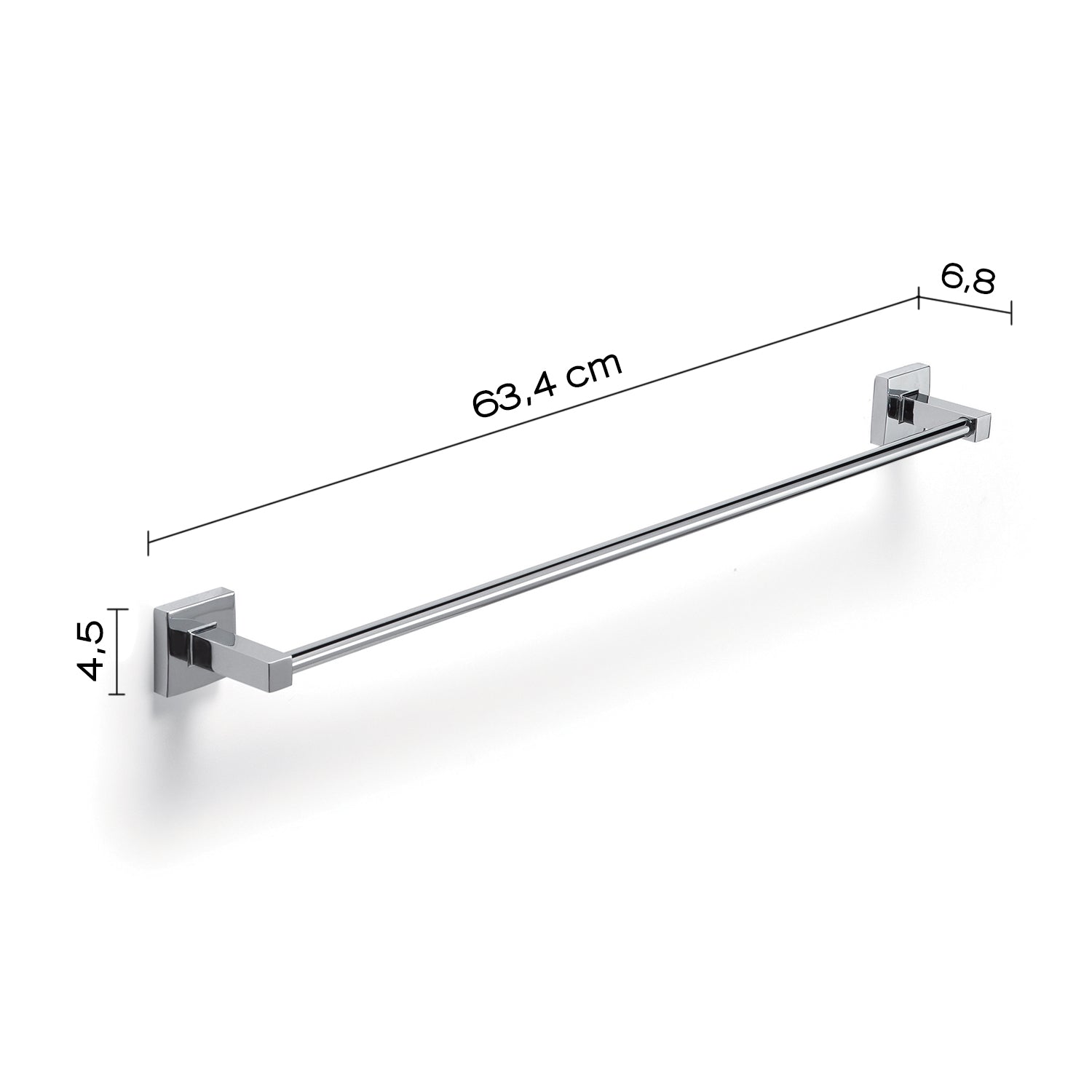 Porta asciugamani 60 cm a muro di Gedy serie Olimpo - Cromato by CeramicStore | Lo specialista del tuo bagno
