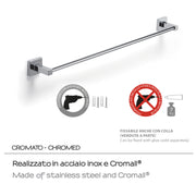 Porta asciugamani 60 cm a muro di Gedy serie Olimpo - Cromato by CeramicStore | Lo specialista del tuo bagno