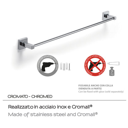 Porta asciugamani 60 cm a muro di Gedy serie Olimpo - Cromato by CeramicStore | Lo specialista del tuo bagno