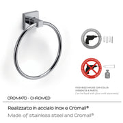 Porta asciugamani ad anello di Gedy serie Olimpo - Cromato by CeramicStore | Lo specialista del tuo bagno