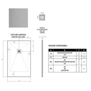 Piatto doccia in mineralmarmo modello Estasi 70x130 cm cemento by CeramicStore | Lo specialista del tuo bagno