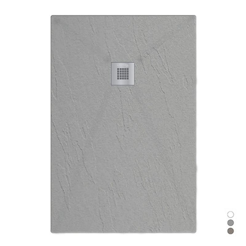 Piatto doccia in mineralmarmo modello Estasi 90x110 cm cemento by CeramicStore | Lo specialista del tuo bagno