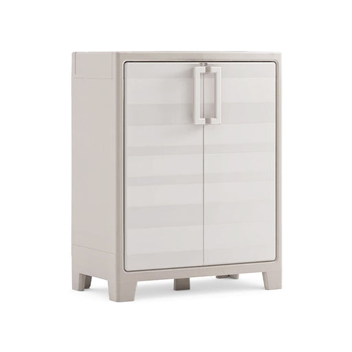 Armadio multiuso per esterni basso con ripiani regolabili Beige cm 80x44x100h by CeramicStore | Lo specialista del tuo bagno