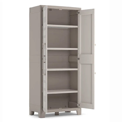 Armadio multiuso per esterni a due ante con ripiani regolabili Beige cm 80x44x182h by CeramicStore | Lo specialista del tuo bagno