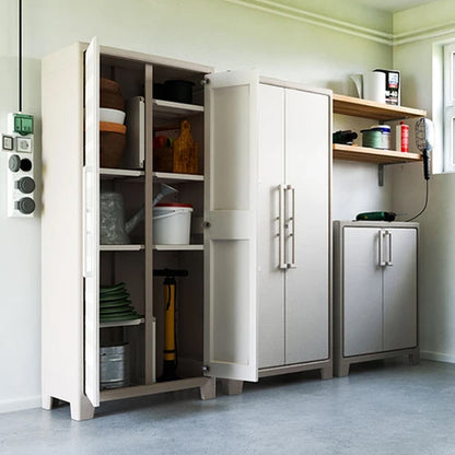 Armadio multiuso per esterni a 8 ripiani regolabili Beige cm 80x44x182h by CeramicStore | Lo specialista del tuo bagno