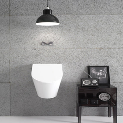 Orinatoio a parete in ceramica bianca modello Forty3 Globo cm 34x37 con sedile chiusura rallentata