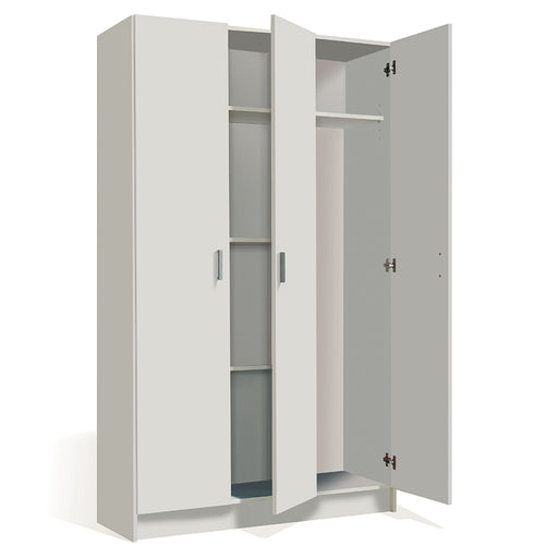 Armadio portascope 3 ante 4 ripiani in materiale melaminico-colore bianco da interno by CeramicStore | Lo specialista del tuo bagno