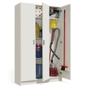 Armadio portascope 3 ante 4 ripiani in materiale melaminico-colore bianco da interno by CeramicStore | Lo specialista del tuo bagno