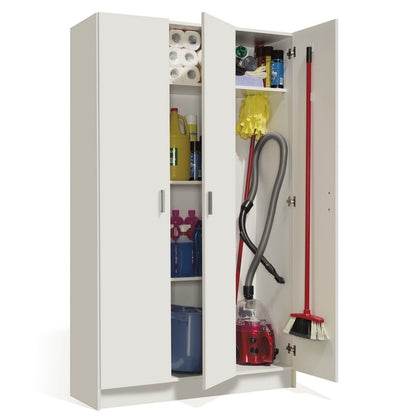 Armadio portascope 3 ante 4 ripiani in materiale melaminico-colore bianco da interno by CeramicStore | Lo specialista del tuo bagno