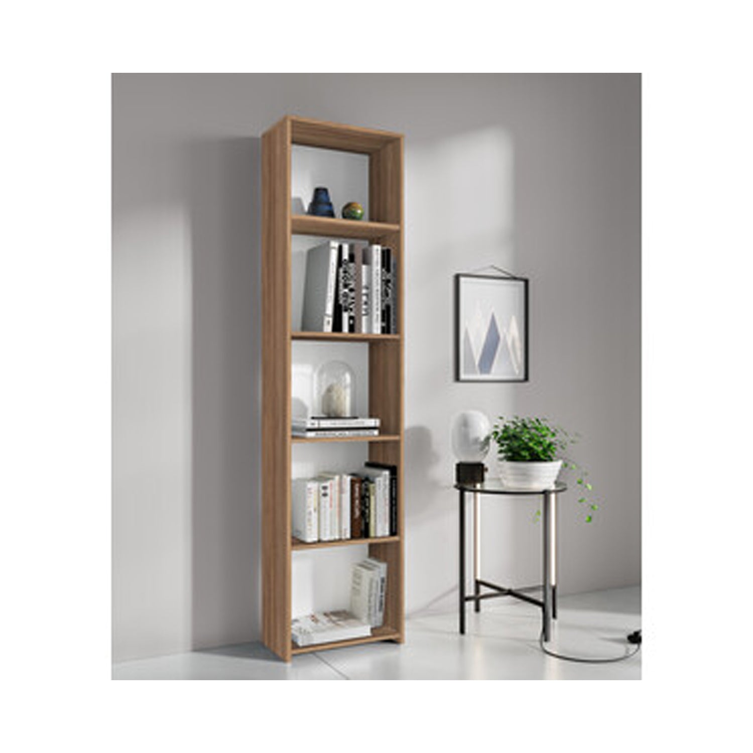 Libreria a 4 ripiani 45 x 25 x H. 183 cm - Rovere Barly by CeramicStore | Lo specialista del tuo bagno