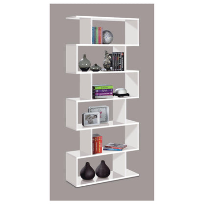 Libreria modello Athena con 6 ripiani 80 x 25 xH192 cm - Bianco lucido by CeramicStore | Lo specialista del tuo bagno