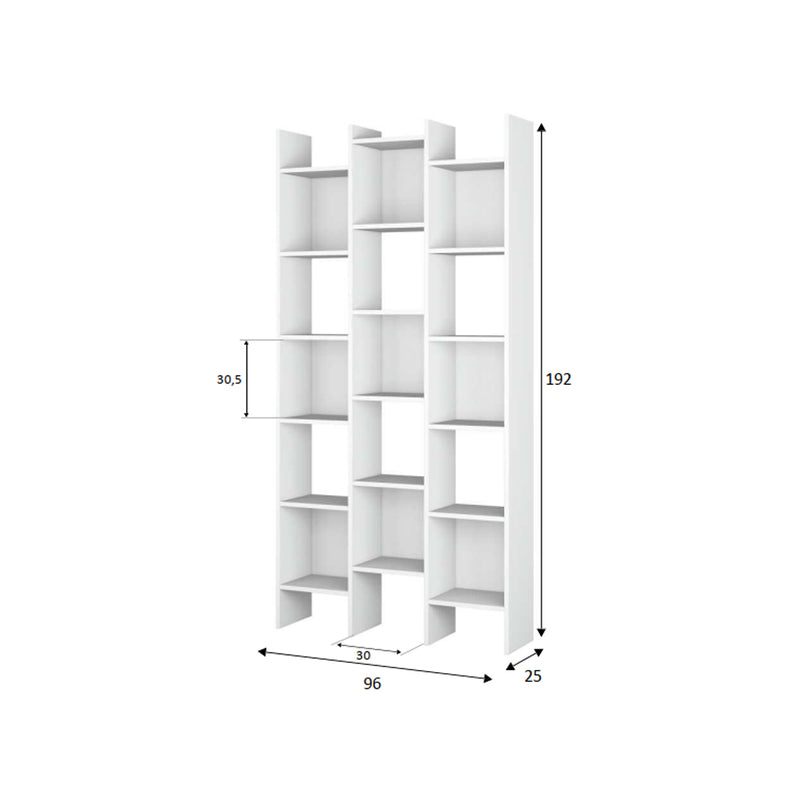 Libreria modello Italian 96 x 25 x H. 192 cm - Bianco by CeramicStore | Lo specialista del tuo bagno