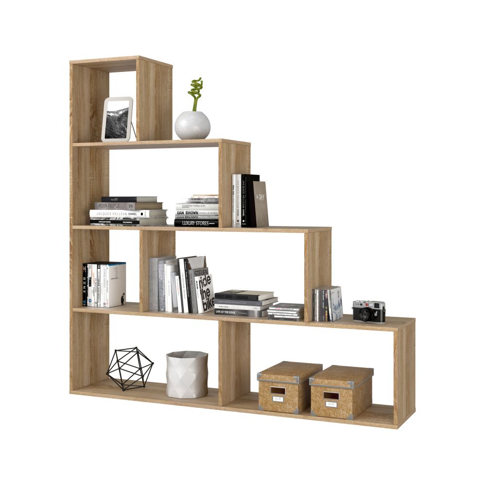 Libreria serie Klum a 6 vani 145 x 29 x H. 145 cm - Rovere Canadian by CeramicStore | Lo specialista del tuo bagno