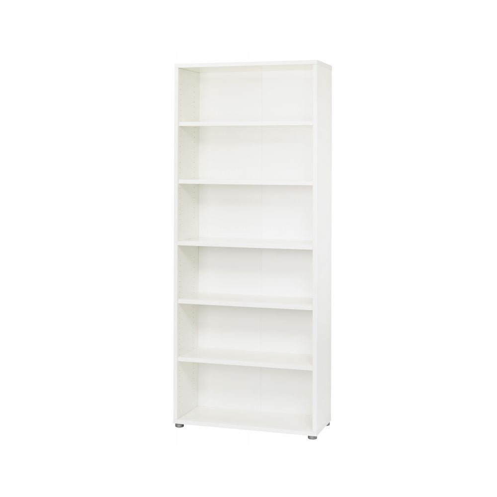 Libreria modello Prima con 5 ripiani 89 x 40 x H. 222 cm - Bianco/Quercia by CeramicStore | Lo specialista del tuo bagno