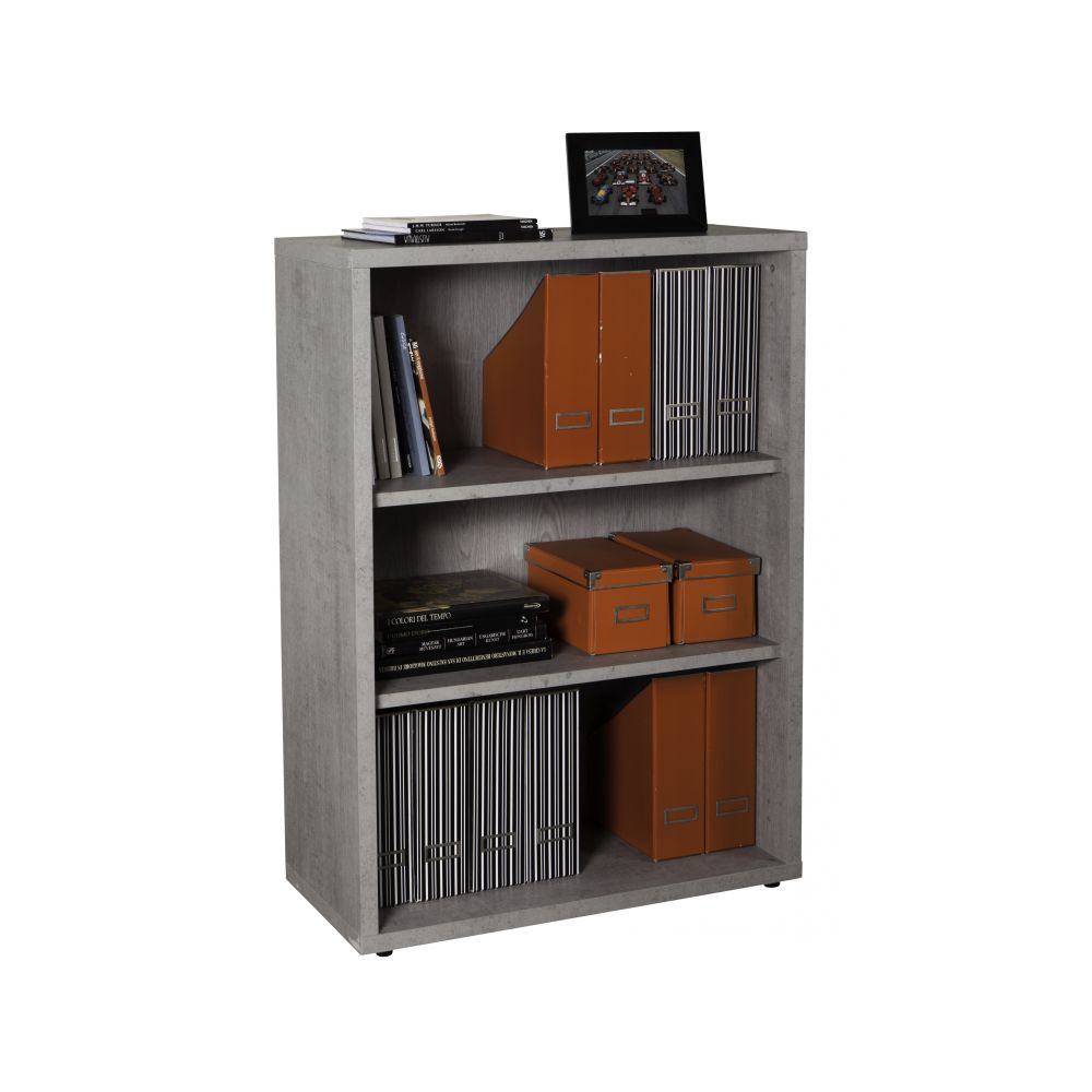 Mobile basso a due ripiani linea Pratico 82 x 35,7 x H. 112 cm - Cemento by CeramicStore | Lo specialista del tuo bagno