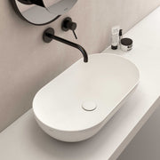 Lavabo da appoggio T-Edge 60x36 cm Ceramica Globo - Bianco lucido