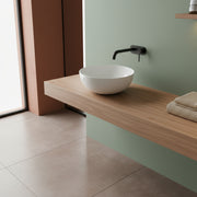 Lavabo tondo Globo T-Edge à˜42x16 cm - Bianco lucido