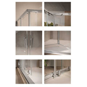 Porta doccia con Battente da cm 70 con Profilo in Alluminio Cromato e Cristallo 6 mm Opaco Anticalcare Hexa by SAMO by CeramicStore | Lo specialista del tuo bagno
