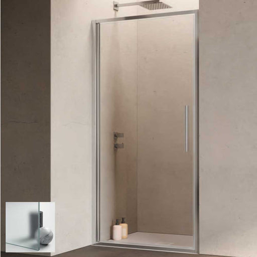 Porta doccia con Battente da cm 70 con Profilo in Alluminio Cromato e Cristallo 6 mm Opaco Anticalcare Hexa by SAMO by CeramicStore | Lo specialista del tuo bagno