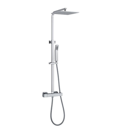 Colonna doccia in acciaio, regolabile in altezza e deviatore incorporato by CeramicStore | Lo specialista del tuo bagno