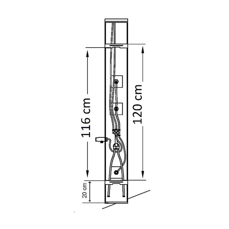 Colonna doccia nera multifunzione anticalcare con miscelatore e getto a cascata by CeramicStore | Lo specialista del tuo bagno