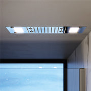 Soffione doccia incasso rettangolare 35x45 cm a 2 vie in acciaio inox 304 con cromoterapia by CeramicStore | Lo specialista del tuo bagno