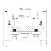 Miscelatore termostatico doccia a corpo freddo 1 via Ares ottone cromato by CeramicStore | Lo specialista del tuo bagno