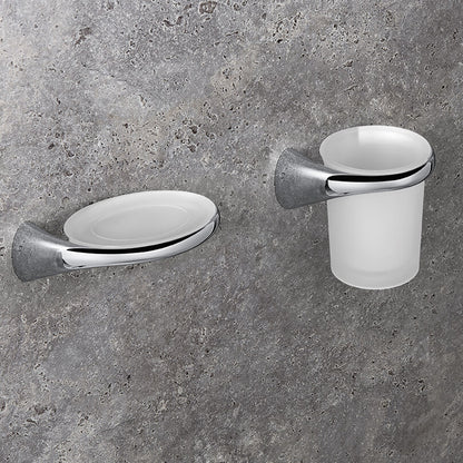 Bicchiere in vetro acidato collezione Link di Colombo Design by CeramicStore | Lo specialista del tuo bagno