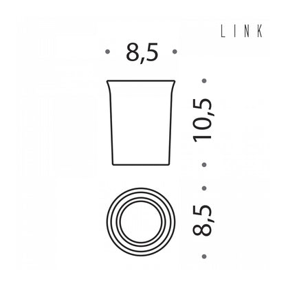 Bicchiere in vetro acidato collezione Link di Colombo Design by CeramicStore | Lo specialista del tuo bagno