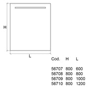 Specchio rettangolare ultrapiatto 80x120 con luce led integrata di Lineabeta collezione Speci - Reversibile by CeramicStore | Lo specialista del tuo bagno