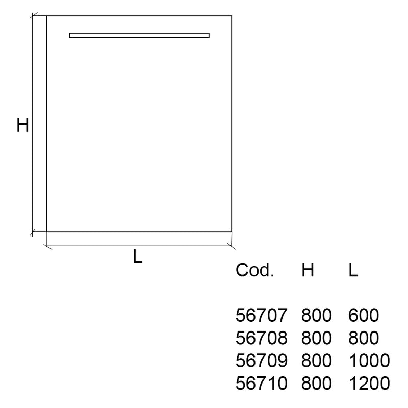 Specchio rettangolare ultrapiatto 80x120 con luce led integrata di Lineabeta collezione Speci - Reversibile by CeramicStore | Lo specialista del tuo bagno