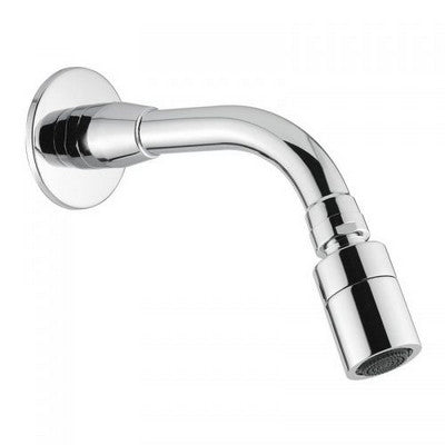 Braccio doccia antivandalo in tubo con soffione orientabile cm 16 5