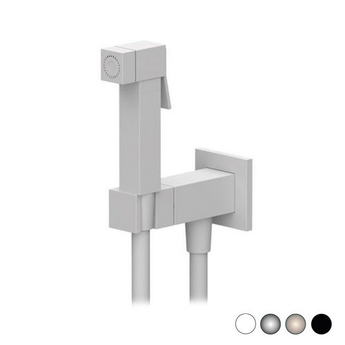 Set miscelatore con doccetta shut-off quadro nero opaco