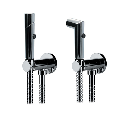 Kit doccetta shut-off idroscopino doppia funzione tonda cromo