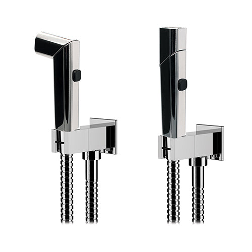 Kit doccetta shut-off idroscopino doppia funzione quadra cromo